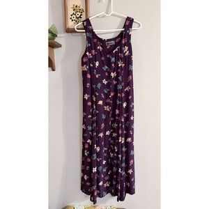 VTG 1980s E.D. MICHAELS Floral Dress 8/10 M/L Retro Garden Cottagecore